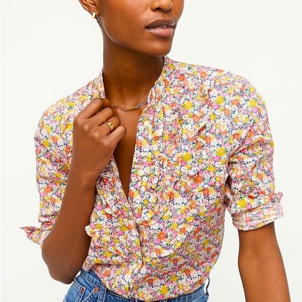 J. Crew Floral Blouse